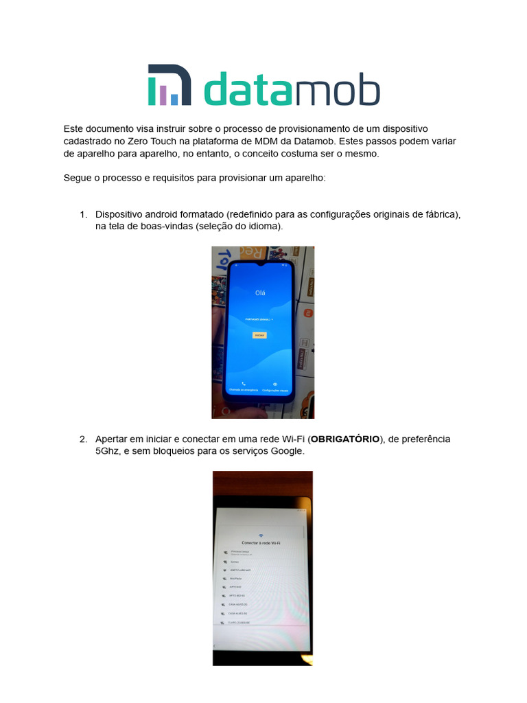 Provisionamento de Dispositivo Datamob | PDF