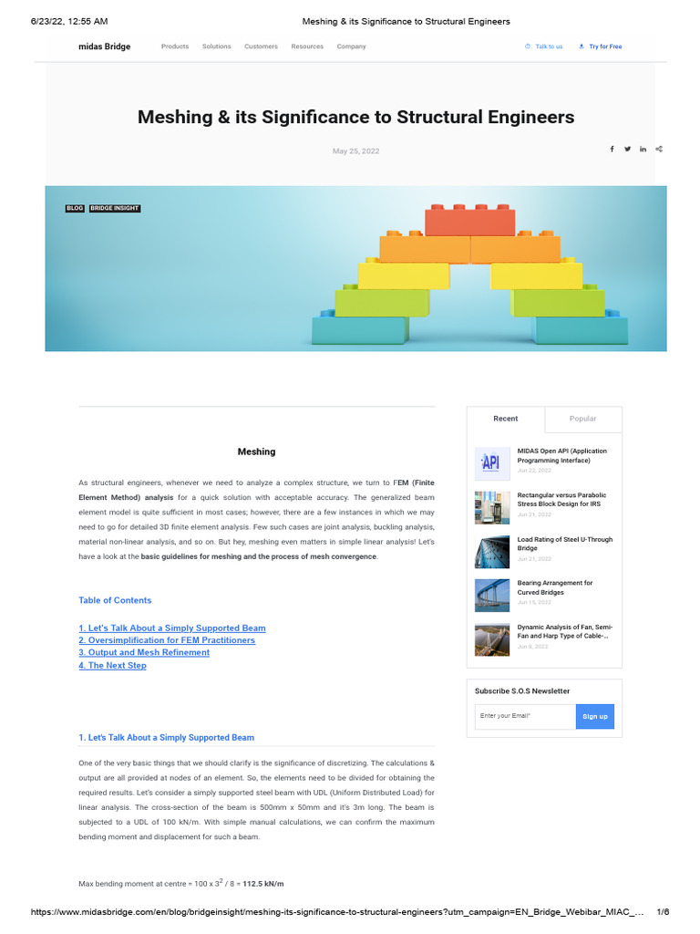 Importance of Meshing in FEM Analysis | PDF | Bending | Finite Element ...