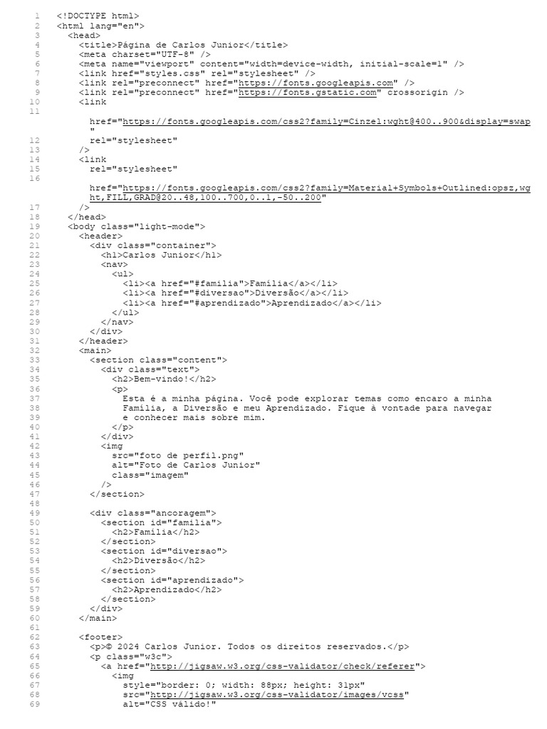 minha pagina html | PDF