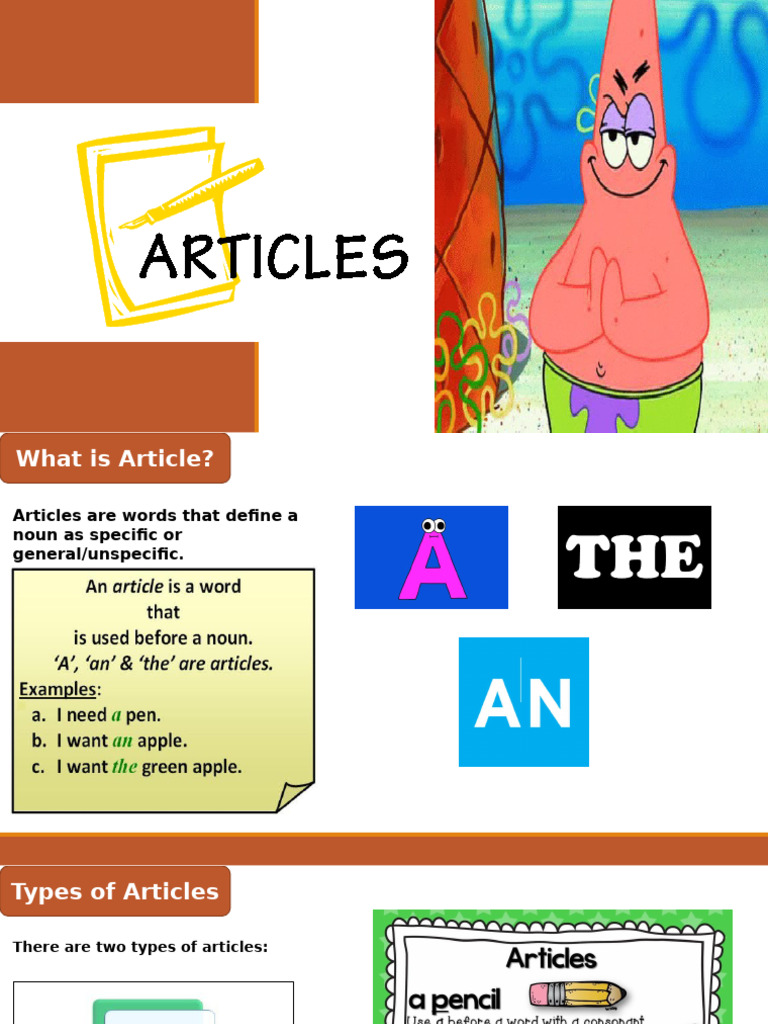 Understanding Articles In English Pdf