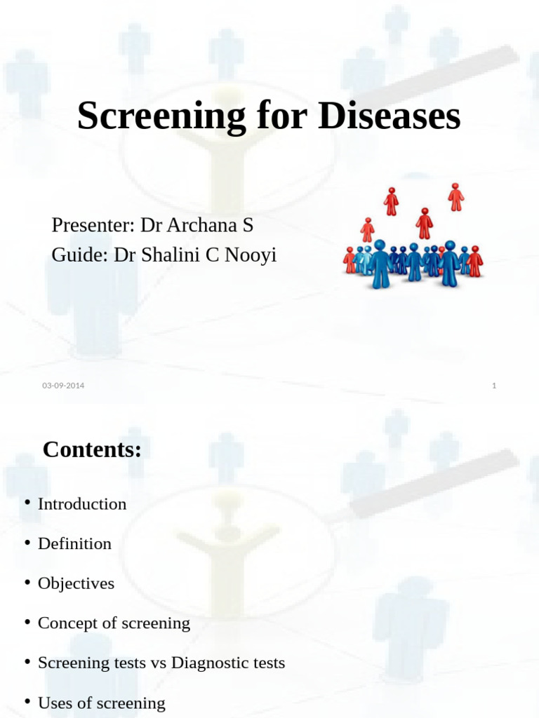 Screening For Diseases - 3.9.14 | PDF | Sensitivity And Specificity ...