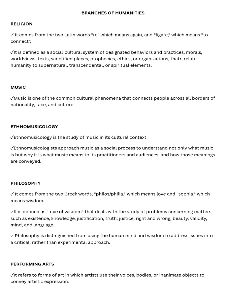 Overview of Humanities and Social Sciences | PDF | Science | Social ...