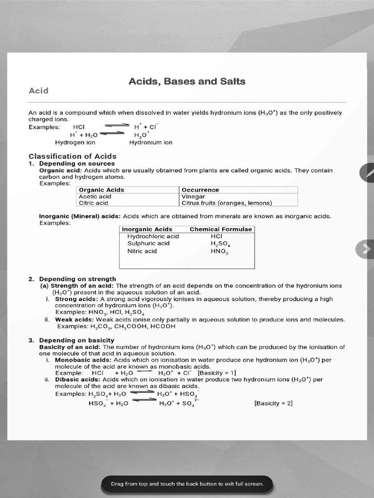 Acids, Bases, and Salts Overview | PDF | Acid | Hydroxide