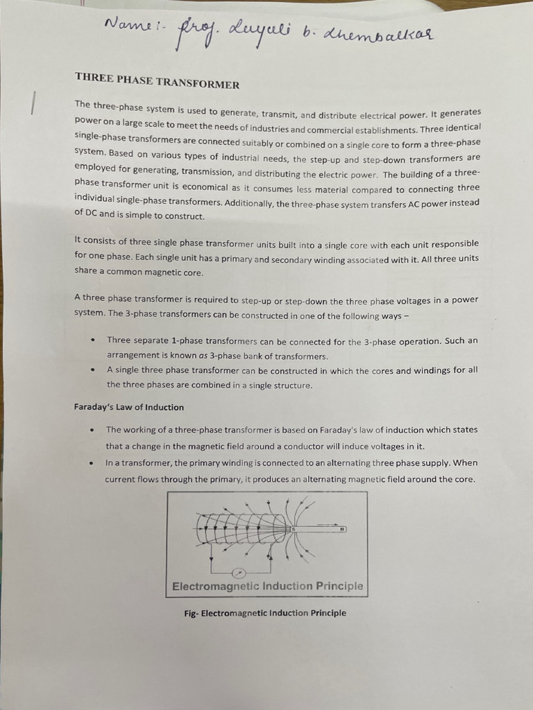 Three Phase Transformer | PDF