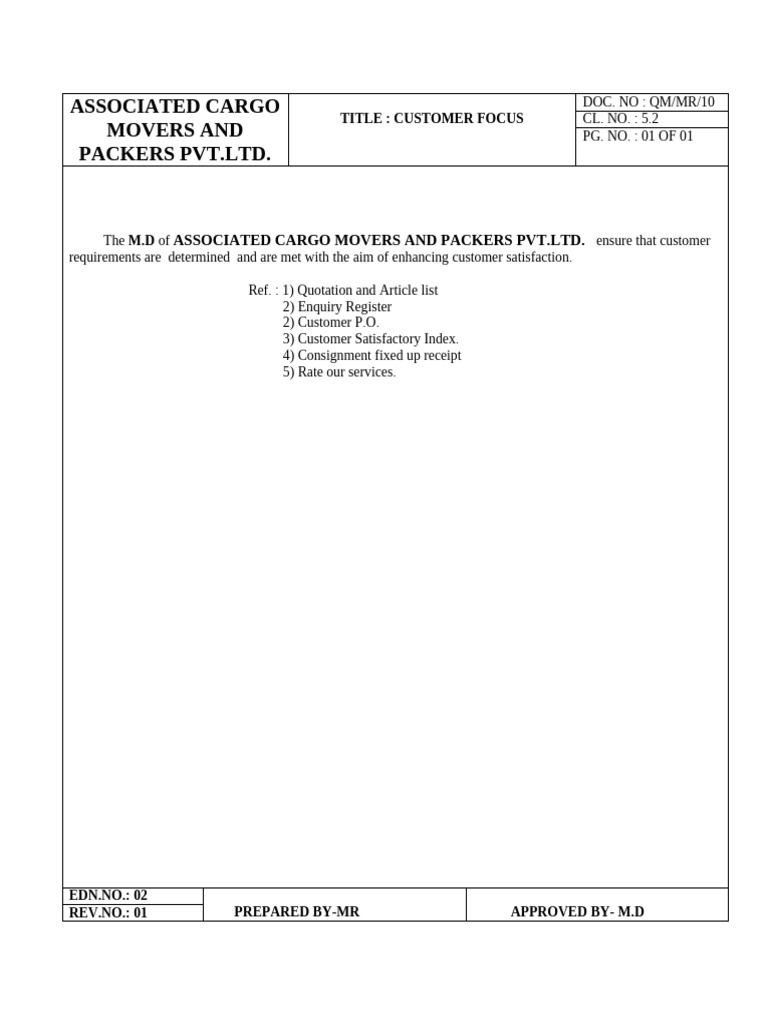Customer Satisfaction Strategies Document | PDF