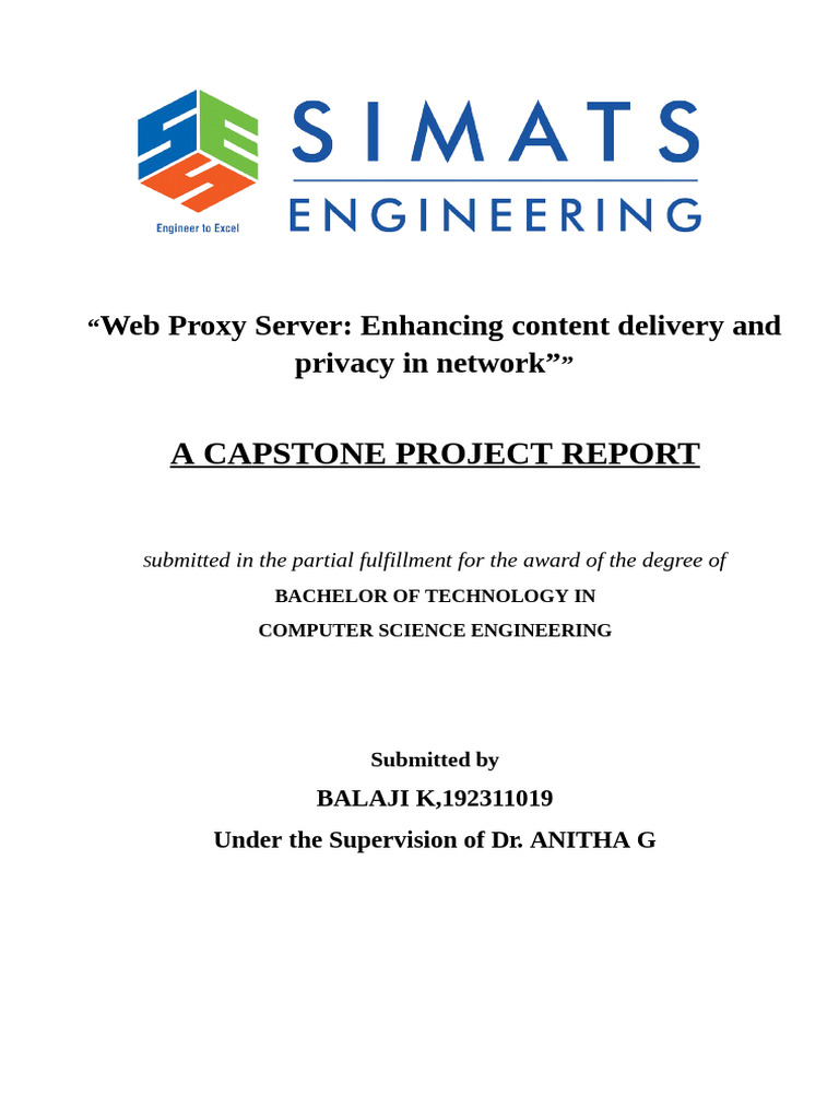 Web Proxy Server for Content Delivery | PDF | Proxy Server | Computer ...
