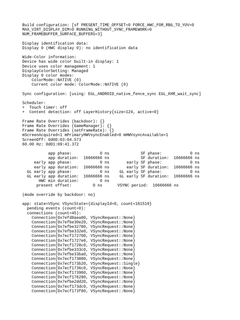Display Configuration and Performance Data | PDF | Computing | Computer ...