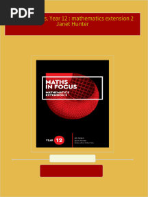 Get Maths in focus. Year 12 : mathematics extension 2 Janet Hunter free all chapters