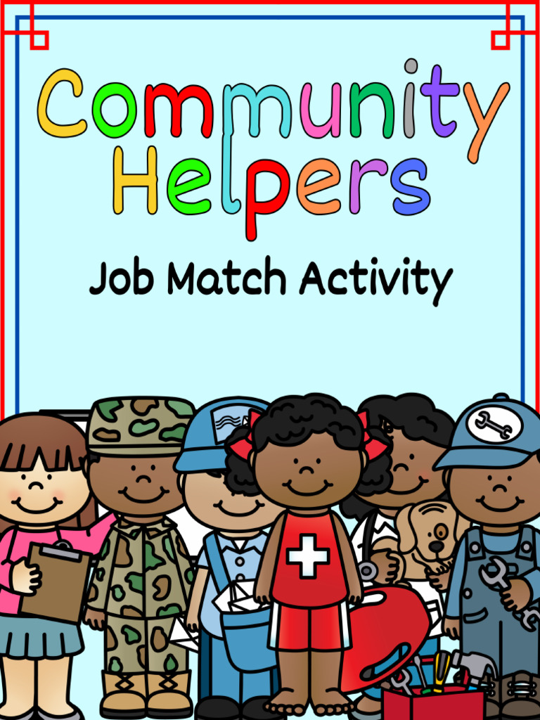 Community Helpers Job Match Activity PDF | PDF