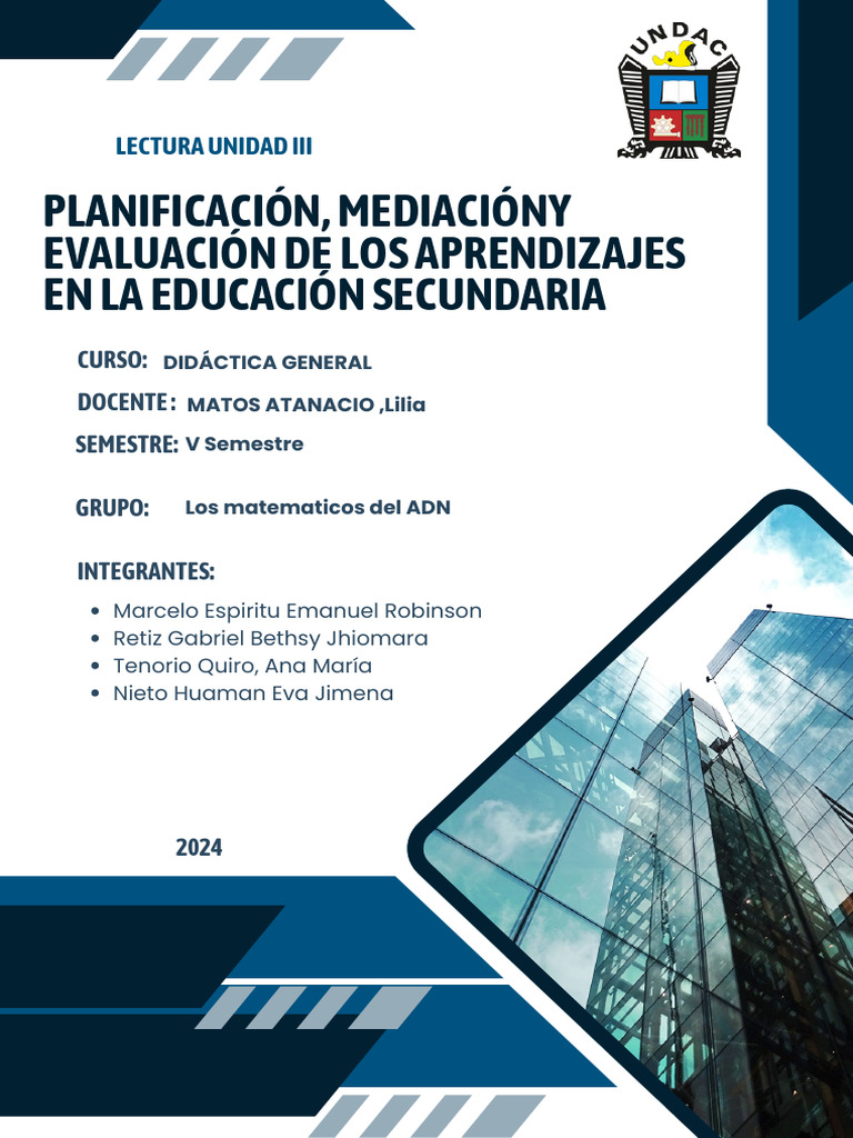 Lectura de III Unidad | PDF | Evaluación | Plan de estudios