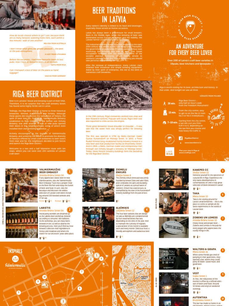 Riga Beer District: A Craft Beer Guide | PDF | Beer | Brewery