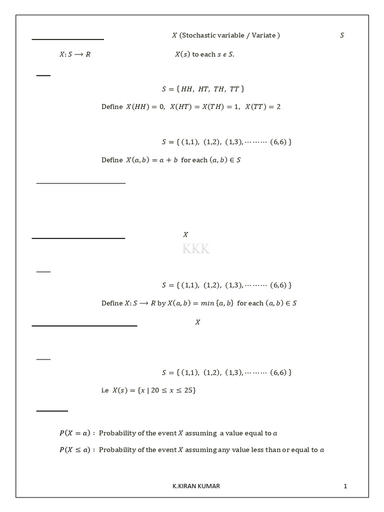Understanding Random Variables and Distributions | PDF | Probability ...