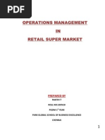 Operations Management in Retail Super Market