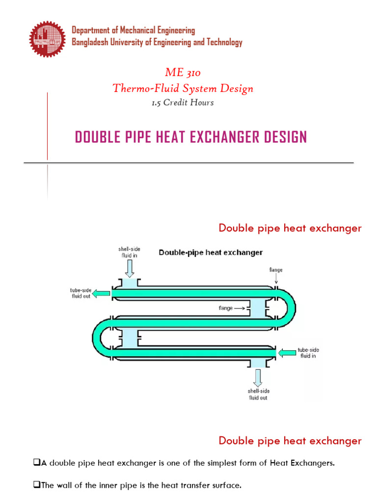 ME 310 Double Pipe Heat Exchanger | PDF