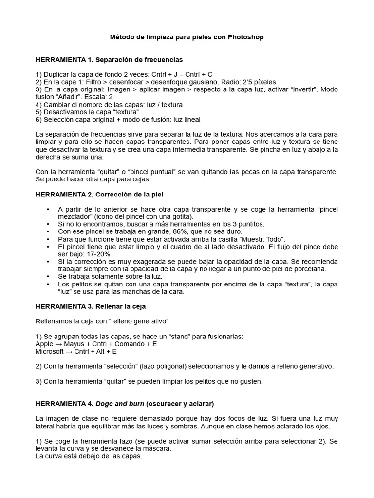 Método de limpieza para pieles con