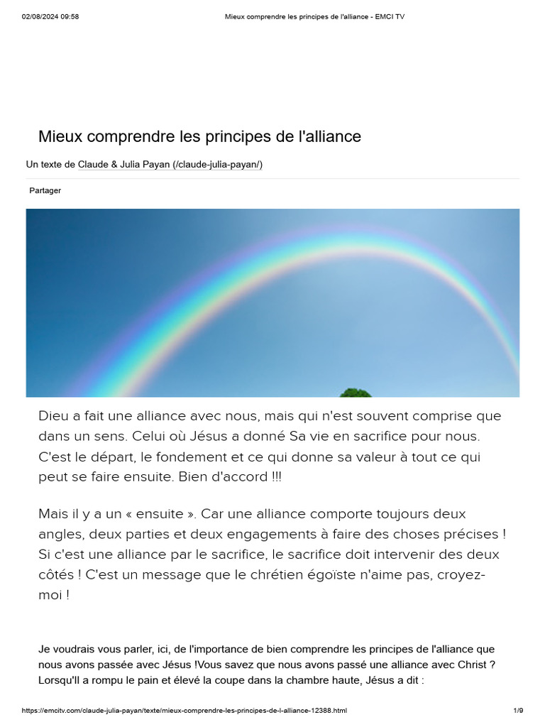 Principes de l'alliance avec Dieu | PDF | Sacrifice | Dieu