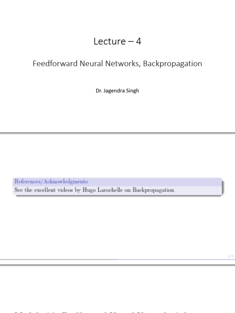 Feedforward Neural Networks Overview | PDF | Artificial Neural Network ...