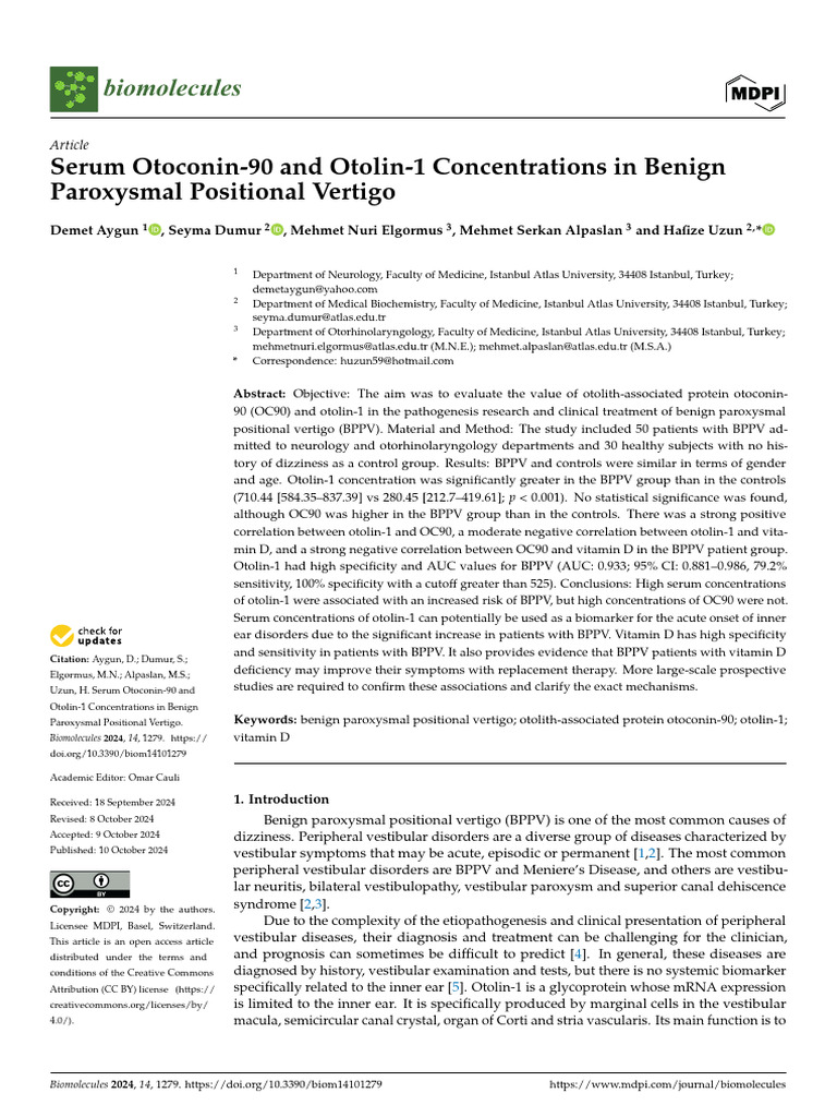 biomolecules-14-01279 | PDF | Health Sciences | Diseases And Disorders