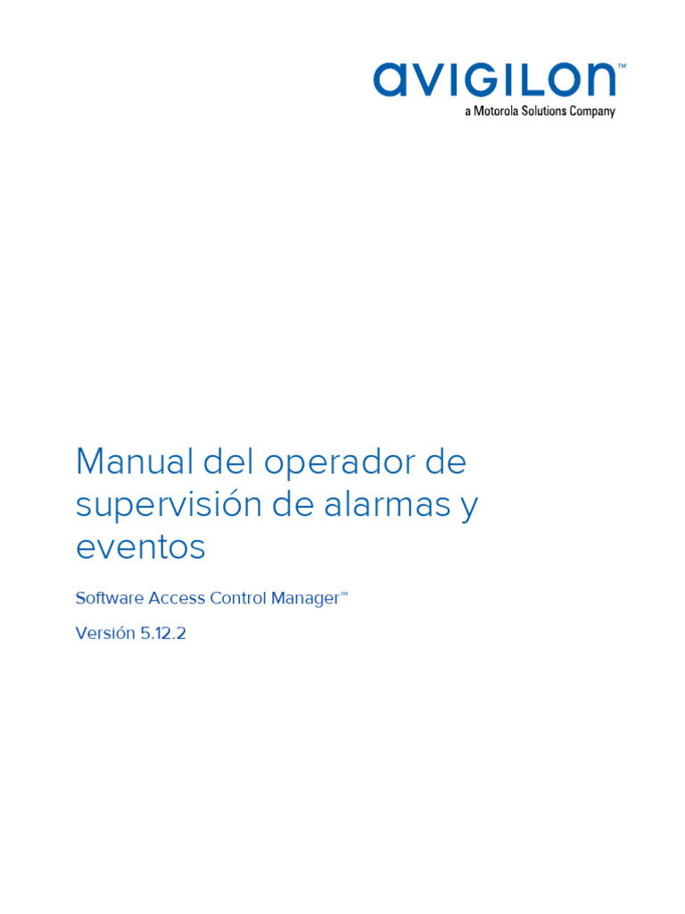 Avigilon Acm 5.12.2 Alarm Event Monitoring Operator Guide Es Rev1 | PDF ...