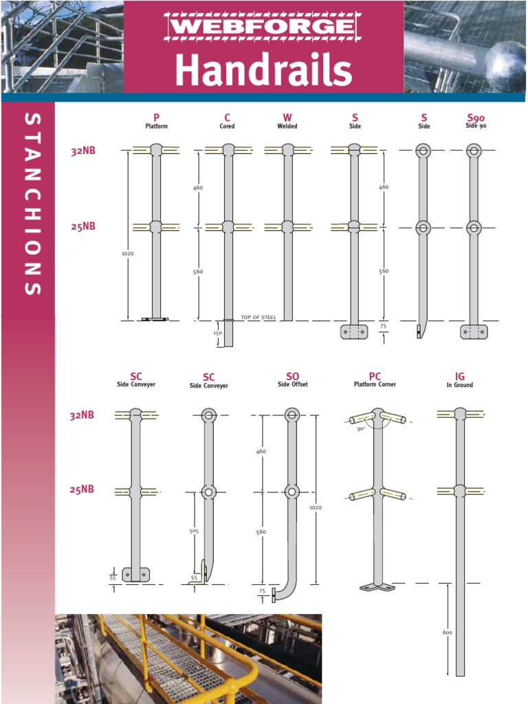 Webforge Handrails | PDF | Galvanization | Pipe (Fluid Conveyance)