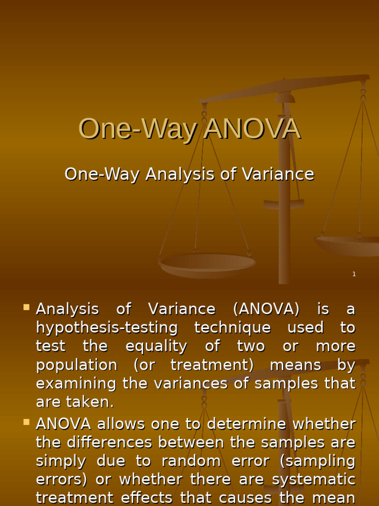 One-Way ANOVA | PDF | Analysis Of Variance | Student's T Test