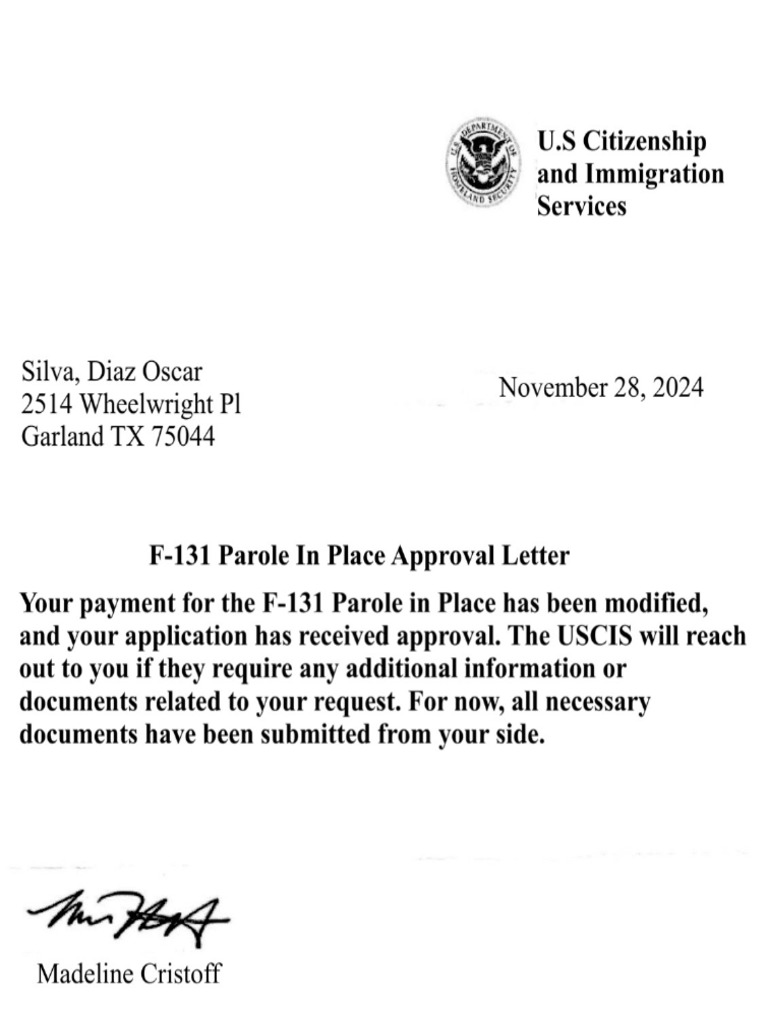 advance parole ap document form i 131