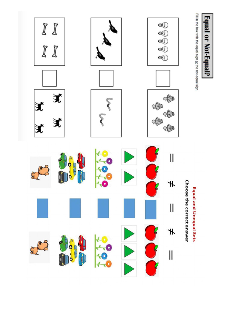 Concept of SETS Equal N Not Equal | PDF