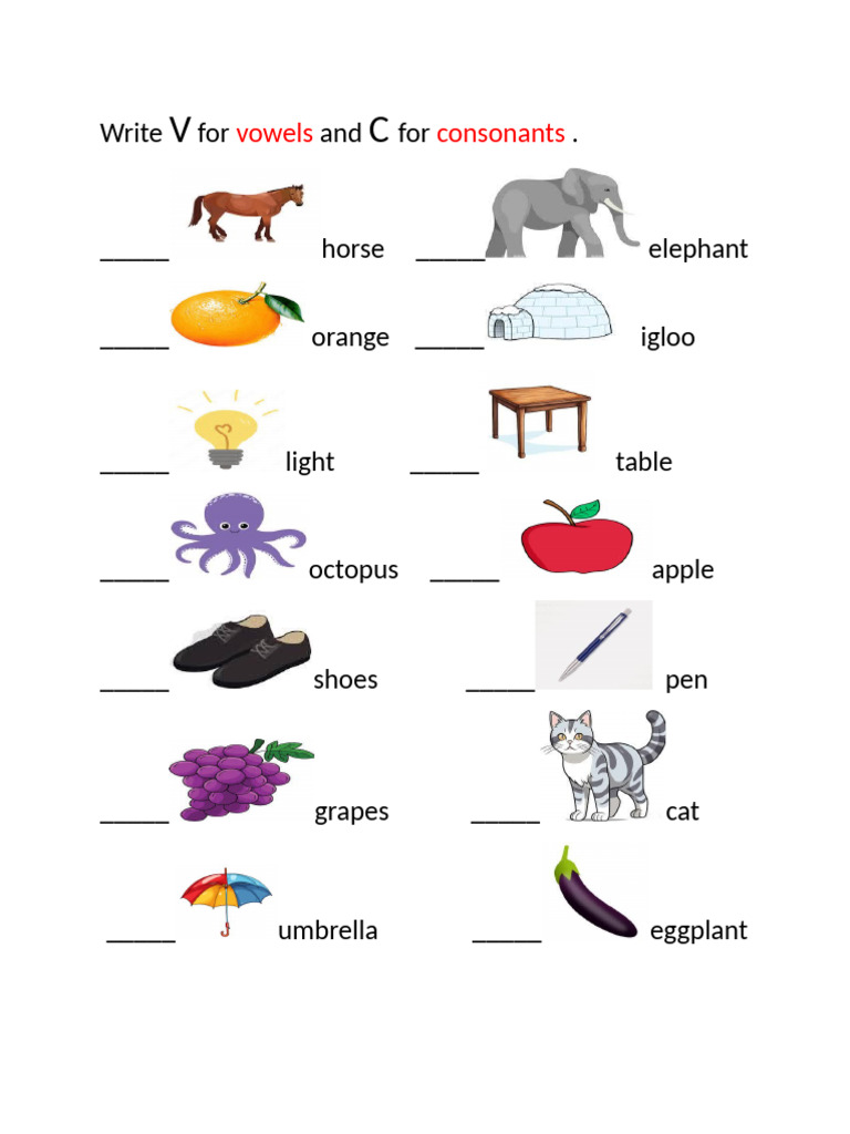 Vowel and Consonant | PDF