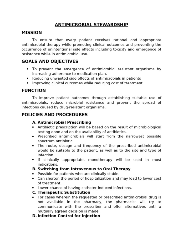 Antimicrobial Stewardship Guidelines | PDF | Antimicrobial Resistance ...