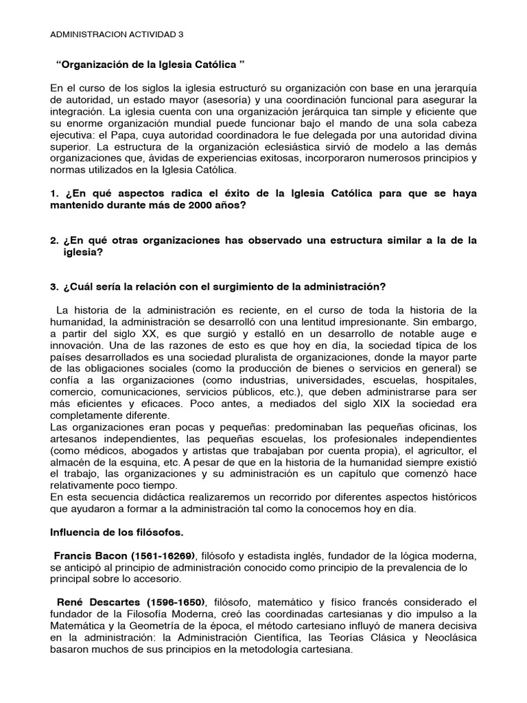 Estructura y Éxito de la Iglesia Católica | PDF | Contrato social ...