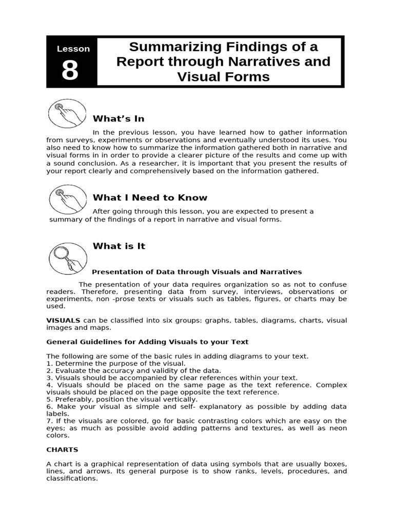 Summarizing Reports with Visuals | PDF | Chart