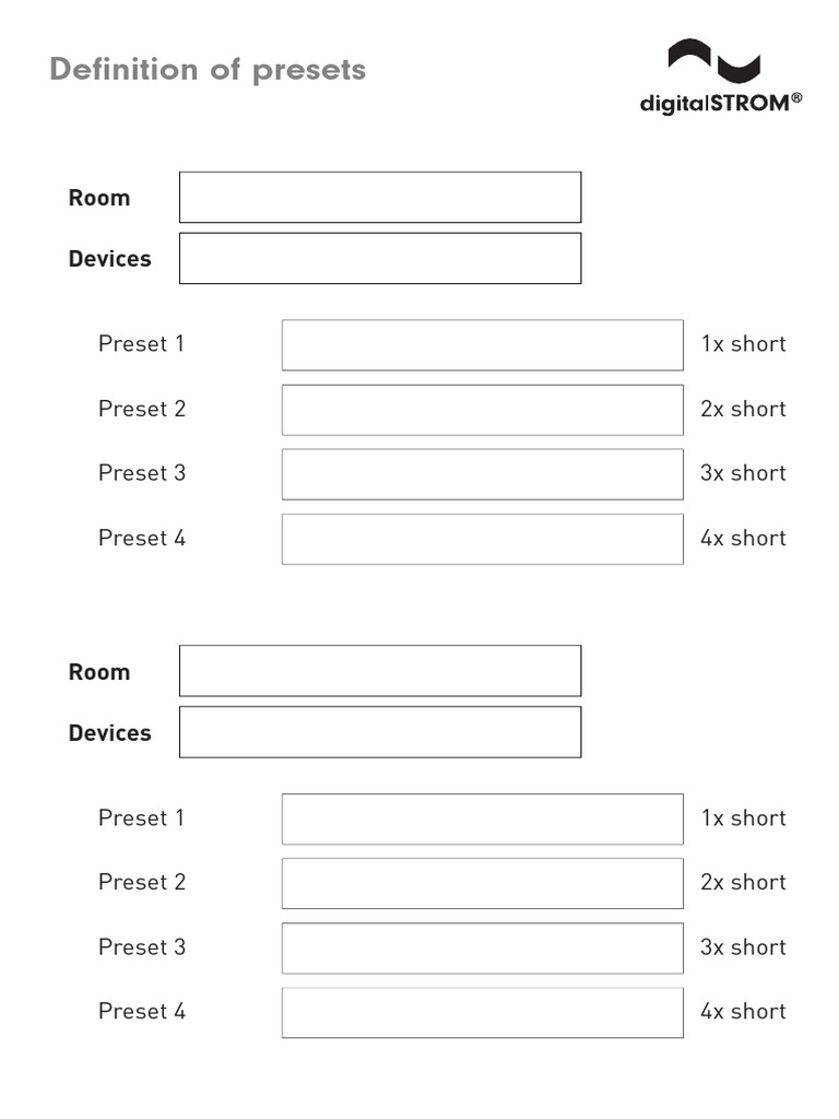 Definition of Presets | PDF