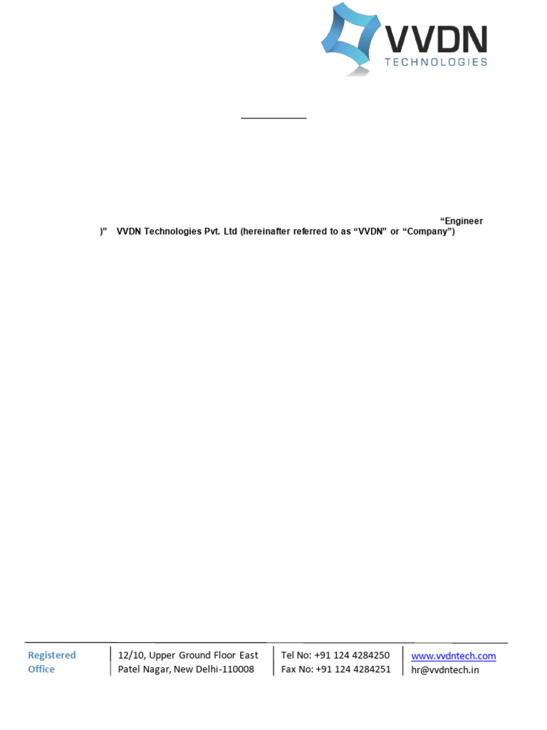 VVDN Technologies Offer Letter for Engineer | PDF | Employment | Justice