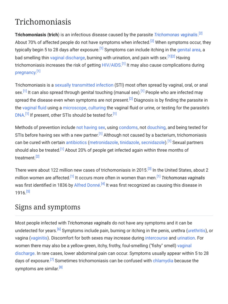 Trichomoniasis | PDF | Sexual Health | Causes Of Death