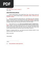 Contoh Surat Berhenti Kerja