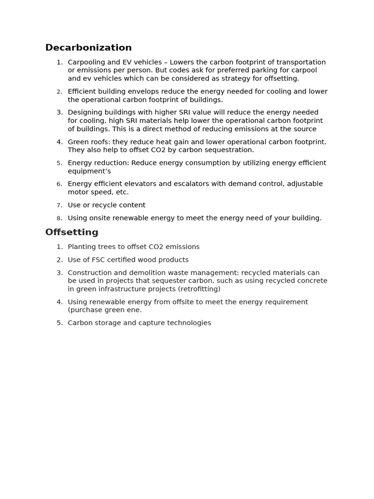 Strategies for Building Decarbonization | PDF
