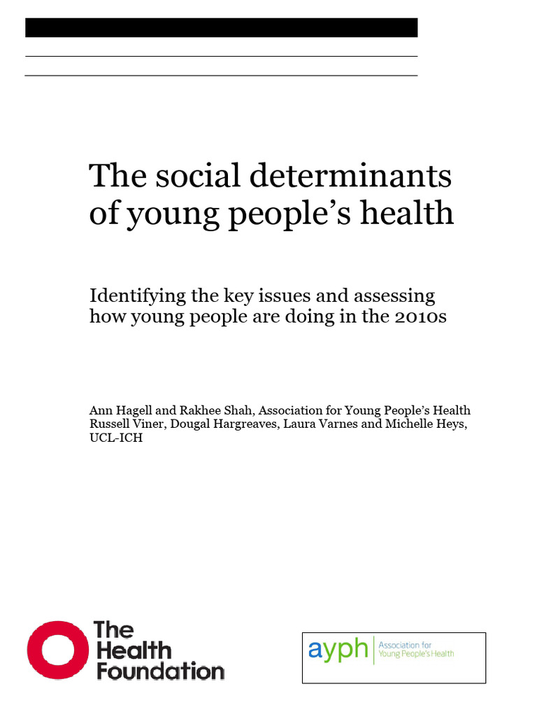 Social Determinants of Youth Health Analysis | PDF | Cost Of Living ...