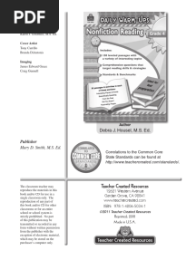 Daily Warm-Ups Nonfiction Reading Grade 4 Standard E-book