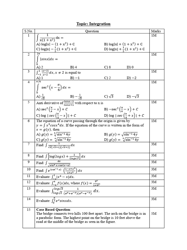 Practice Questions For High Achievers (Integration To DE) | PDF ...