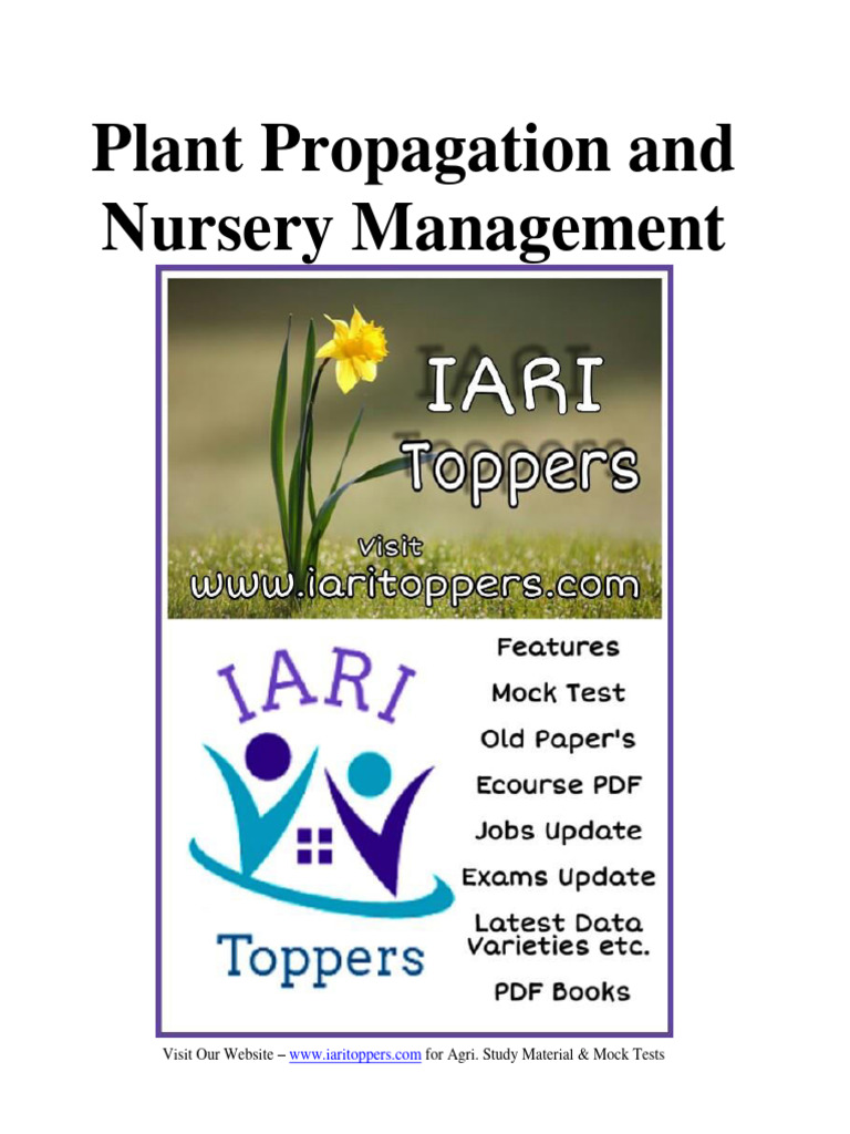 Plant Propagation & Nursery Management Guide | PDF | Seed | Plant Hormone