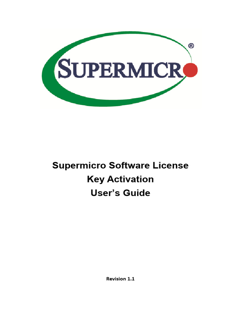 Supermicro License Key Activation Guide | PDF | Software | User (Computing)