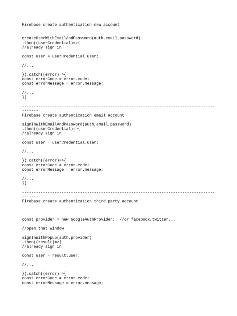 Firebase Email Authentication Guide | PDF