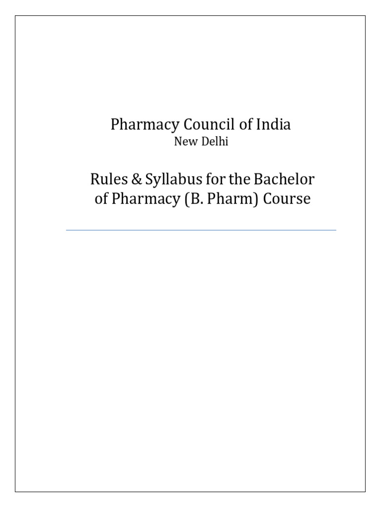B. Pharm 2nd Semester Syllabus Overview | PDF | Metabolism | Metabolic ...
