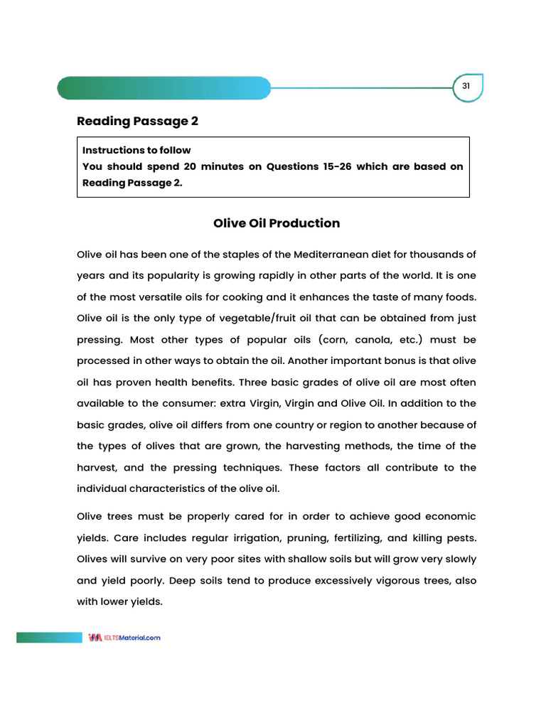 Reading Mock Test | PDF