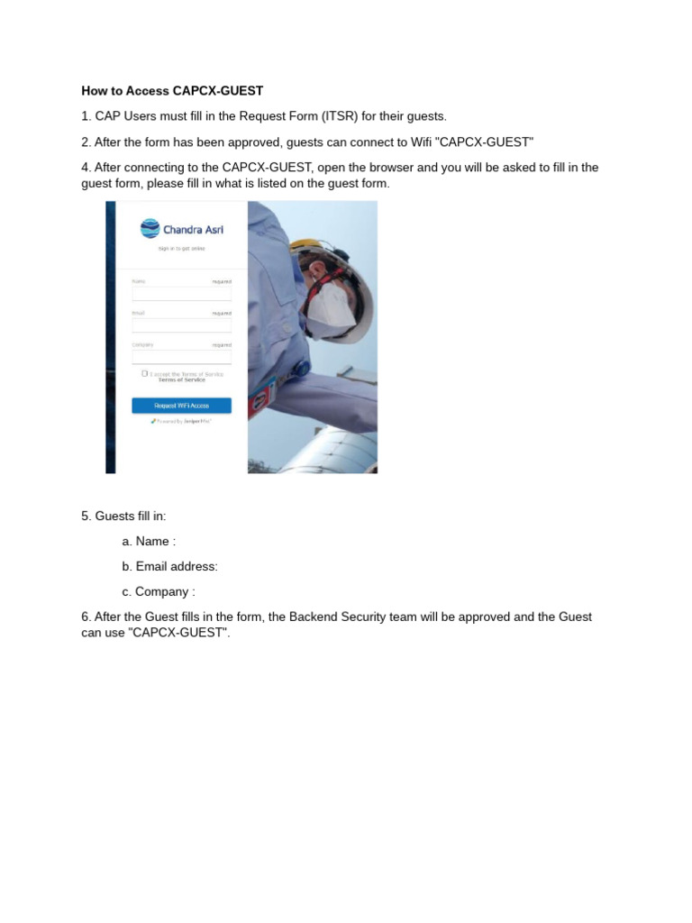 How To Access CAPCX-GUEST | PDF