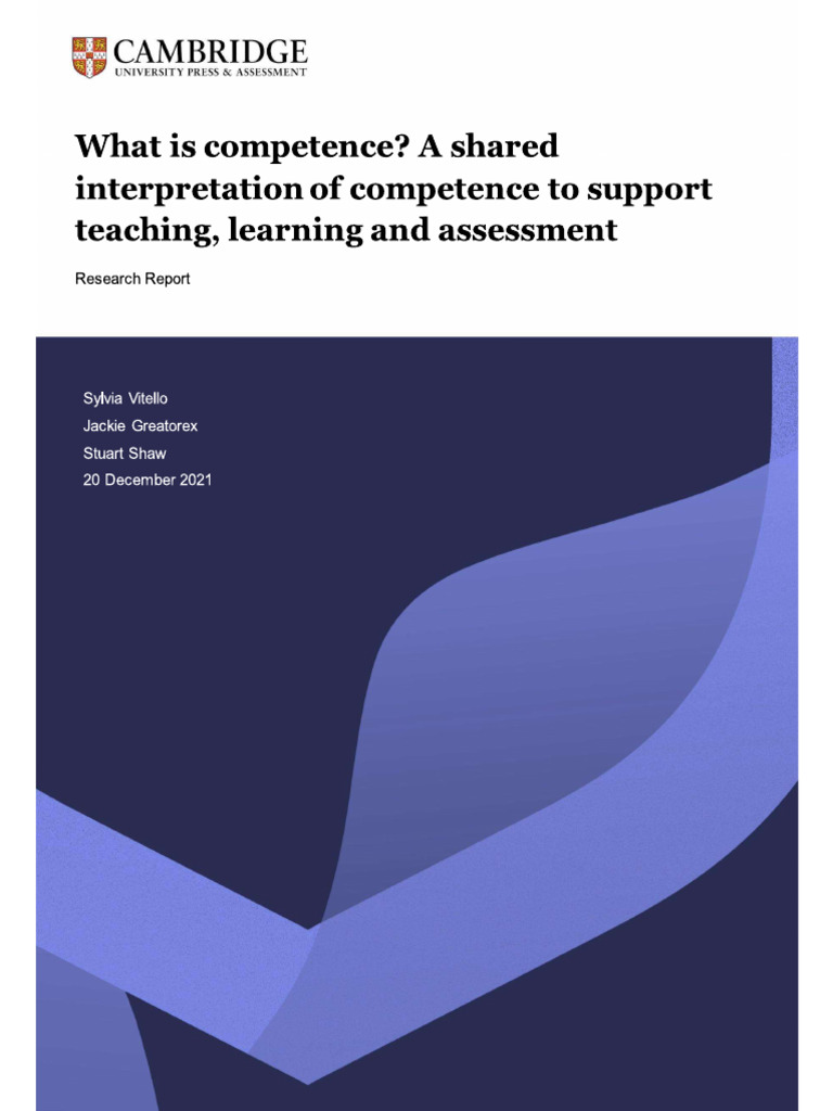 Cambridge University Competency | PDF