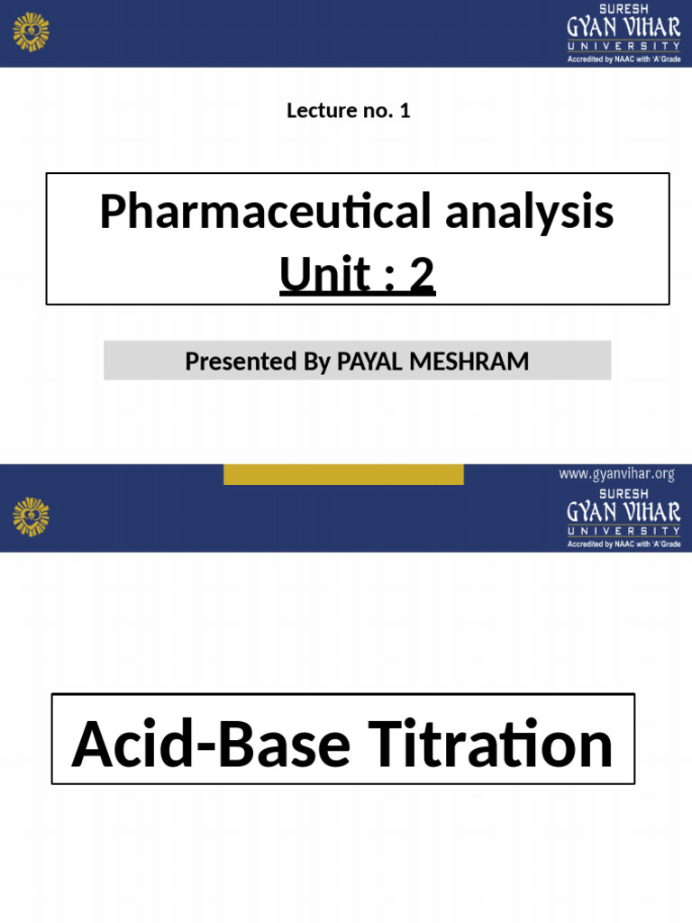 Acid Base Titration 1 | PDF | Titration | Chemistry