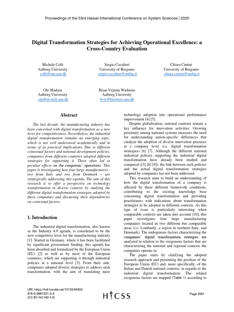 Digital Transformation Strategies in Manufacturing | PDF | Innovation ...