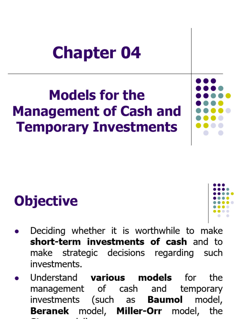 Cash Management Models Overview | PDF | Interest | Normal Distribution