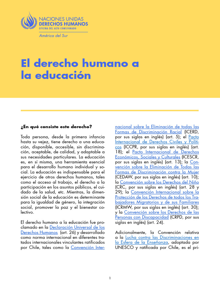 23 El Derecho Humano A La Educacion 1 | PDF | Accesibilidad | Invalidez